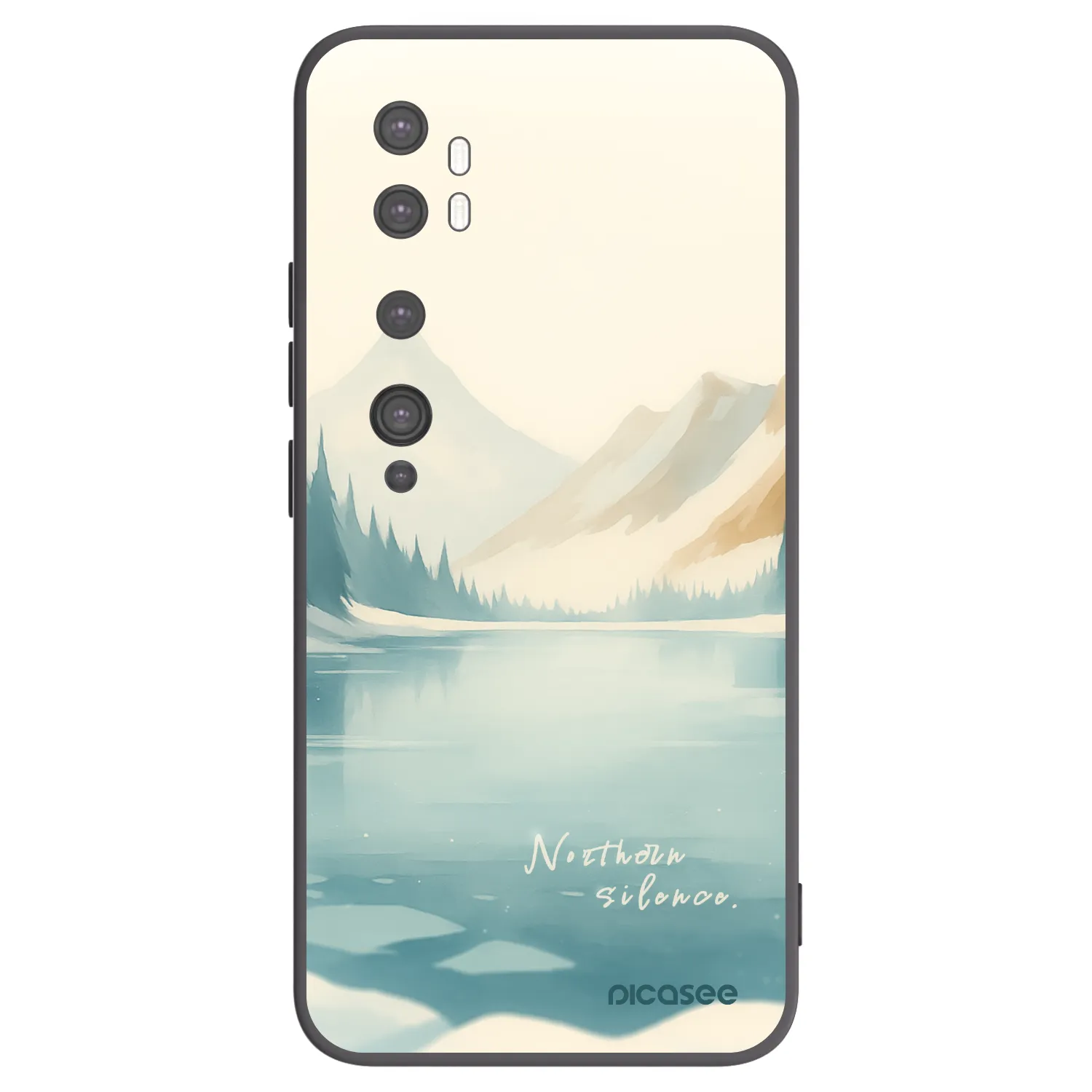 Picasee crna silikonska maskica za Xiaomi Mi Note 10 (Pro) - NOTHERN SILENCE