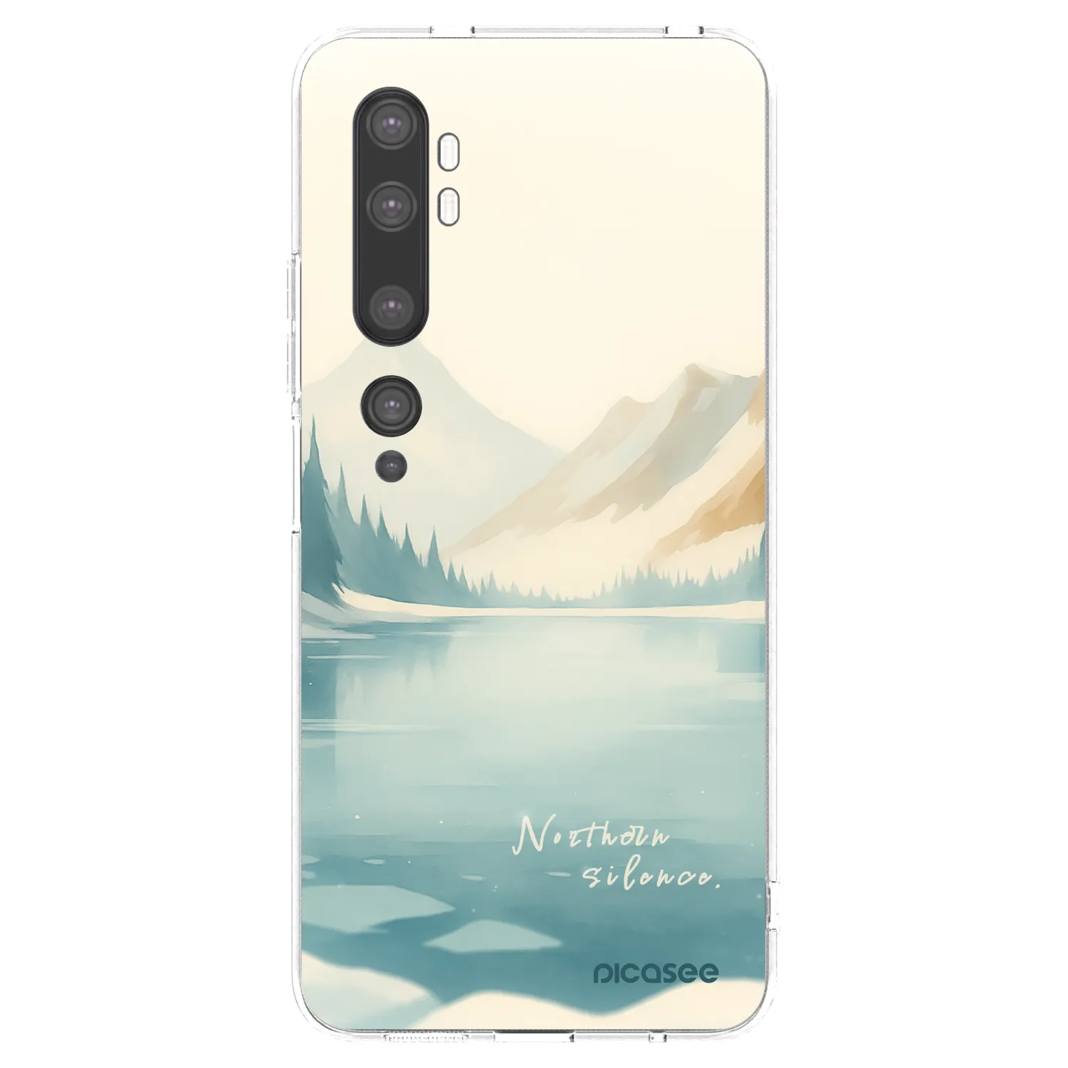 Picasee silikonska prozirna maskica za Xiaomi Mi Note 10 (Pro) - NOTHERN SILENCE