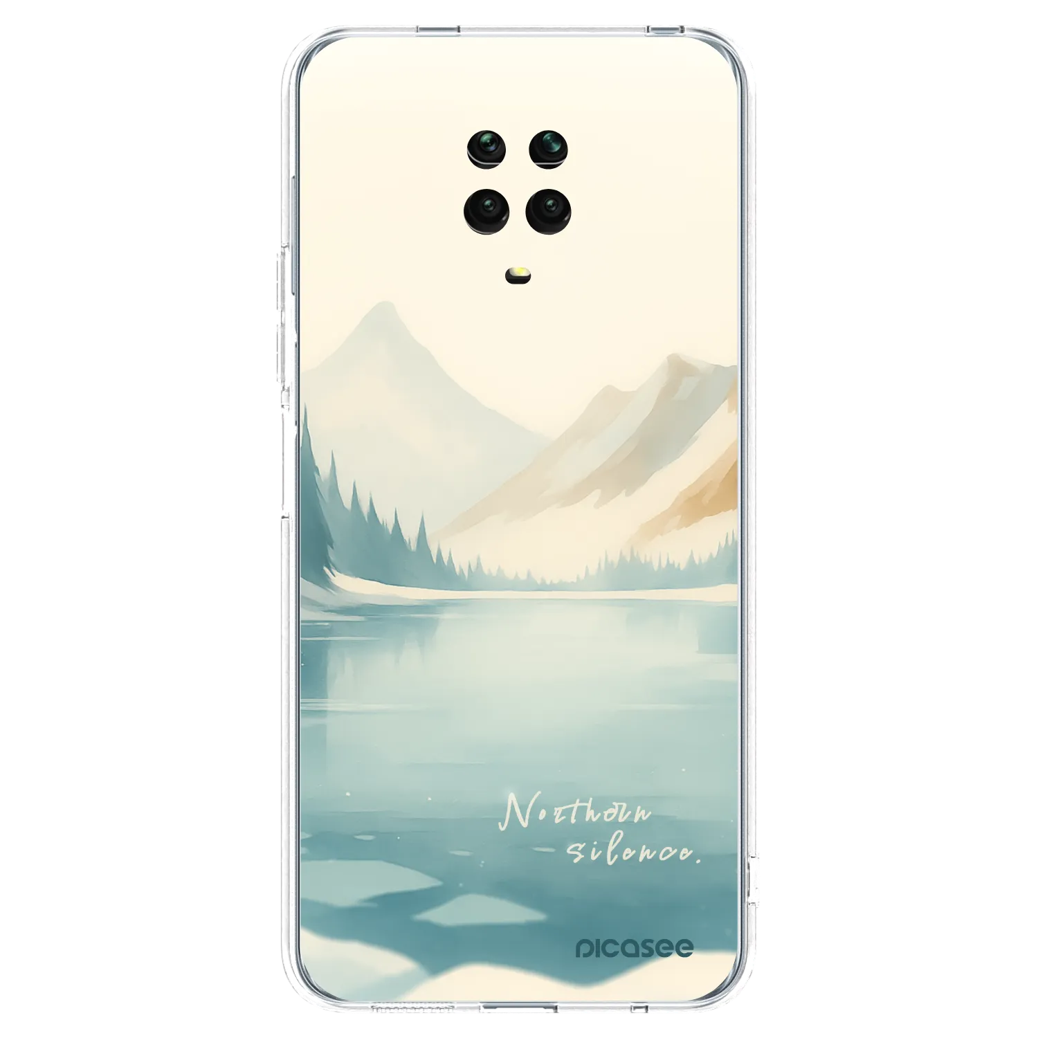 Picasee silikonska prozirna maskica za Xiaomi Redmi Note 9 Pro - NOTHERN SILENCE