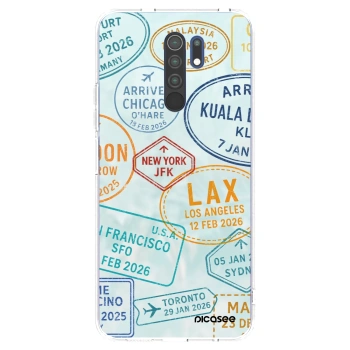 Picasee silikonska prozirna maskica za Xiaomi Redmi 9 - PASSPORT EDITION