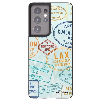 Picasee crna silikonska maskica za Samsung Galaxy S21 Ultra 5G G998B - PASSPORT EDITION