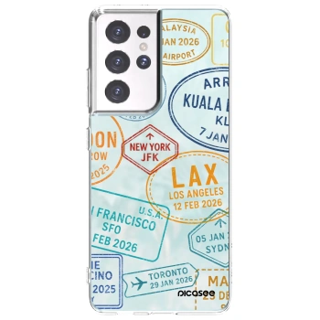 Picasee silikonska prozirna maskica za Samsung Galaxy S21 Ultra 5G G998B - PASSPORT EDITION