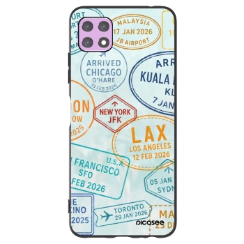 Picasee crna silikonska maskica za Samsung Galaxy A22 A226B 5G - PASSPORT EDITION