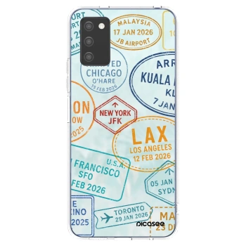 Picasee silikonska prozirna maskica za Samsung Galaxy A02s A025G - PASSPORT EDITION