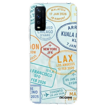 Picasee silikonska prozirna maskica za Vivo Y11s - PASSPORT EDITION