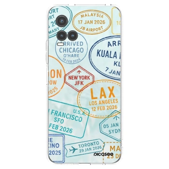 Picasee silikonska prozirna maskica za Vivo Y33s - PASSPORT EDITION