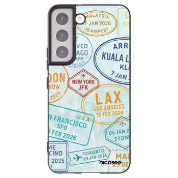 Picasee crna silikonska maskica za Samsung Galaxy S22 5G - PASSPORT EDITION