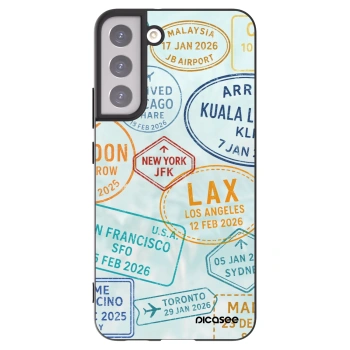 Picasee crna silikonska maskica za Samsung Galaxy S22+ 5G - PASSPORT EDITION