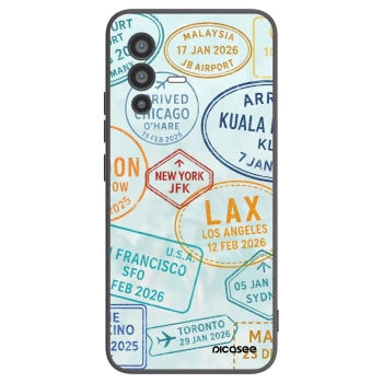 Picasee crna silikonska maskica za Vivo V23 5G - PASSPORT EDITION