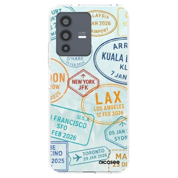 Picasee silikonska prozirna maskica za Vivo V23 5G - PASSPORT EDITION