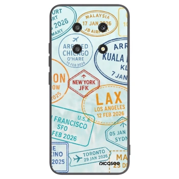 Picasee crna silikonska maskica za Honor Magic4 Lite 5G - PASSPORT EDITION
