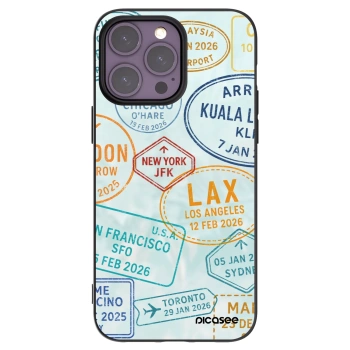 Picasee crna silikonska maskica za Apple iPhone 14 Pro Max - PASSPORT EDITION