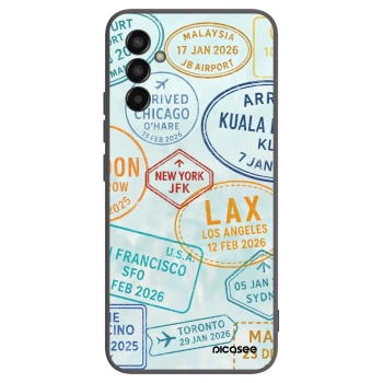 Picasee crna silikonska maskica za Samsung Galaxy M13 M135F - PASSPORT EDITION