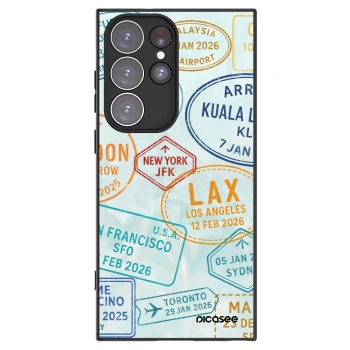 Picasee crna silikonska maskica za Samsung Galaxy S23 Ultra 5G - PASSPORT EDITION