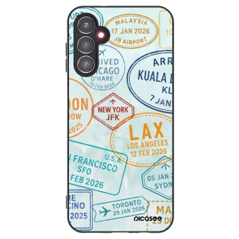 Picasee crna silikonska maskica za Samsung Galaxy A14 5G A146P - PASSPORT EDITION