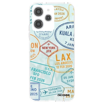 Picasee silikonska prozirna maskica za Xiaomi Redmi 12 4G - PASSPORT EDITION