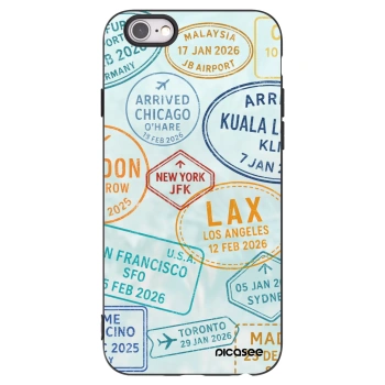 Picasee crna silikonska maskica za Apple iPhone 6/6S - PASSPORT EDITION