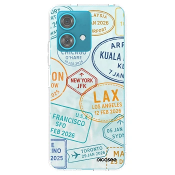 Picasee silikonska prozirna maskica za Motorola Edge 40 Neo - PASSPORT EDITION