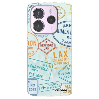 Picasee silikonska prozirna maskica za Xiaomi Redmi Note 14 5G - PASSPORT EDITION