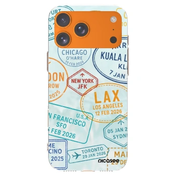 Picasee silikonska prozirna maskica za Apple iPhone 17 Pro Max - PASSPORT EDITION