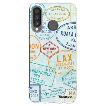 Picasee silikonska prozirna maskica za Huawei P30 Lite - PASSPORT EDITION