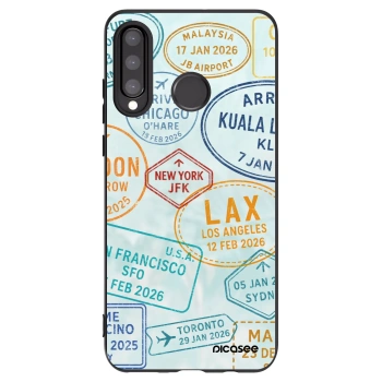 Picasee crna silikonska maskica za Huawei P30 Lite - PASSPORT EDITION