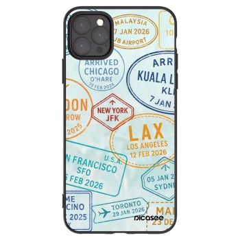 Picasee crna silikonska maskica za Apple iPhone 11 Pro Max - PASSPORT EDITION