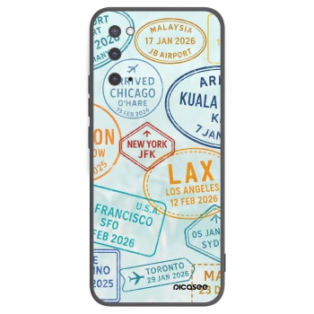 Picasee crna silikonska maskica za Samsung Galaxy S20 G980F - PASSPORT EDITION