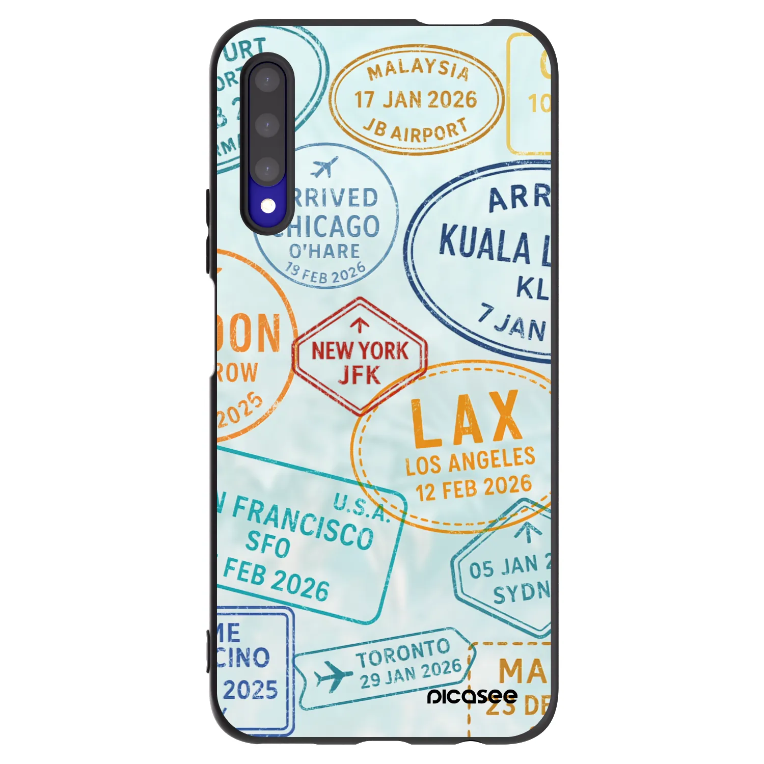 Picasee crna silikonska maskica za Honor 9X Pro - PASSPORT EDITION