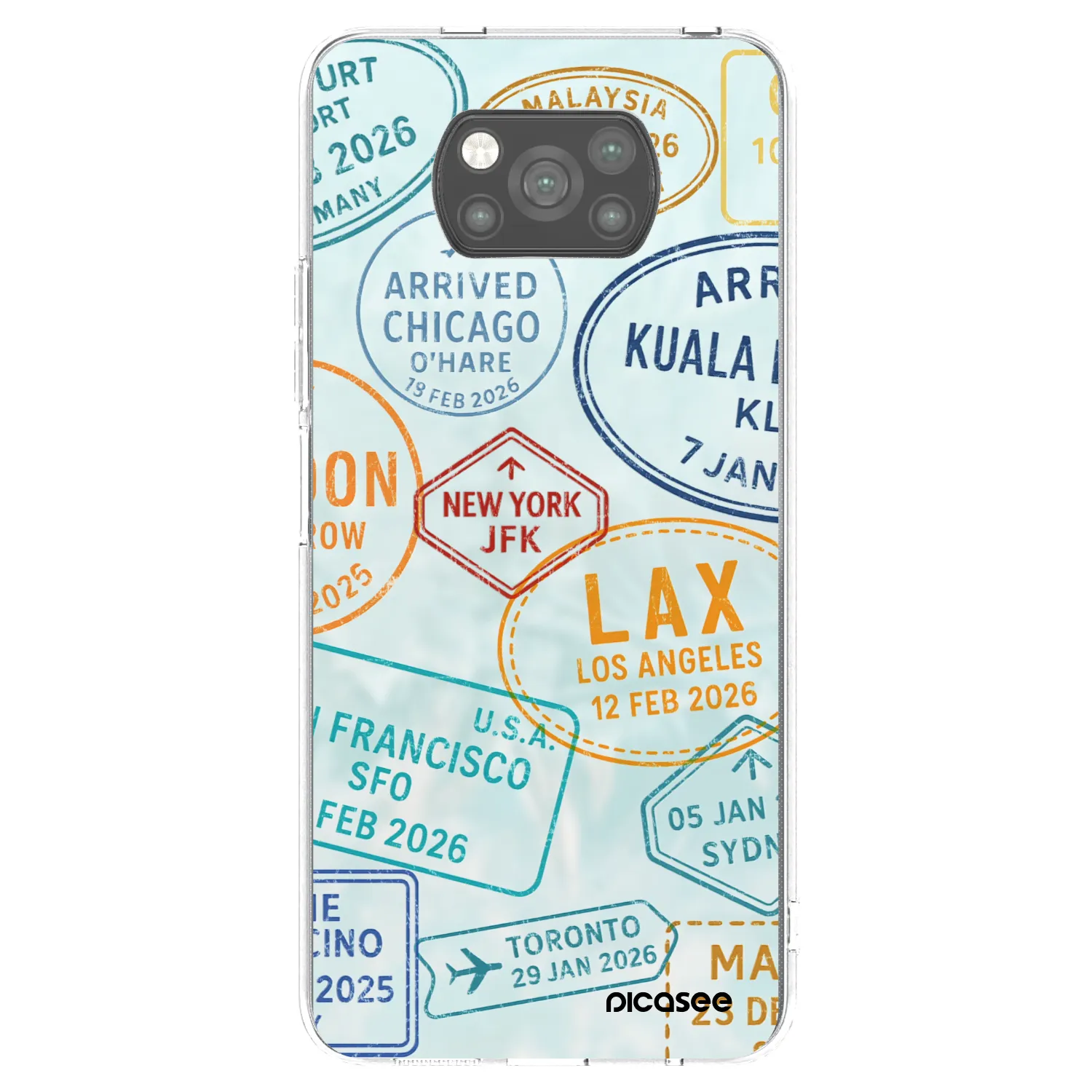 Picasee crna silikonska maskica za Xiaomi Poco X3 - PASSPORT EDITION