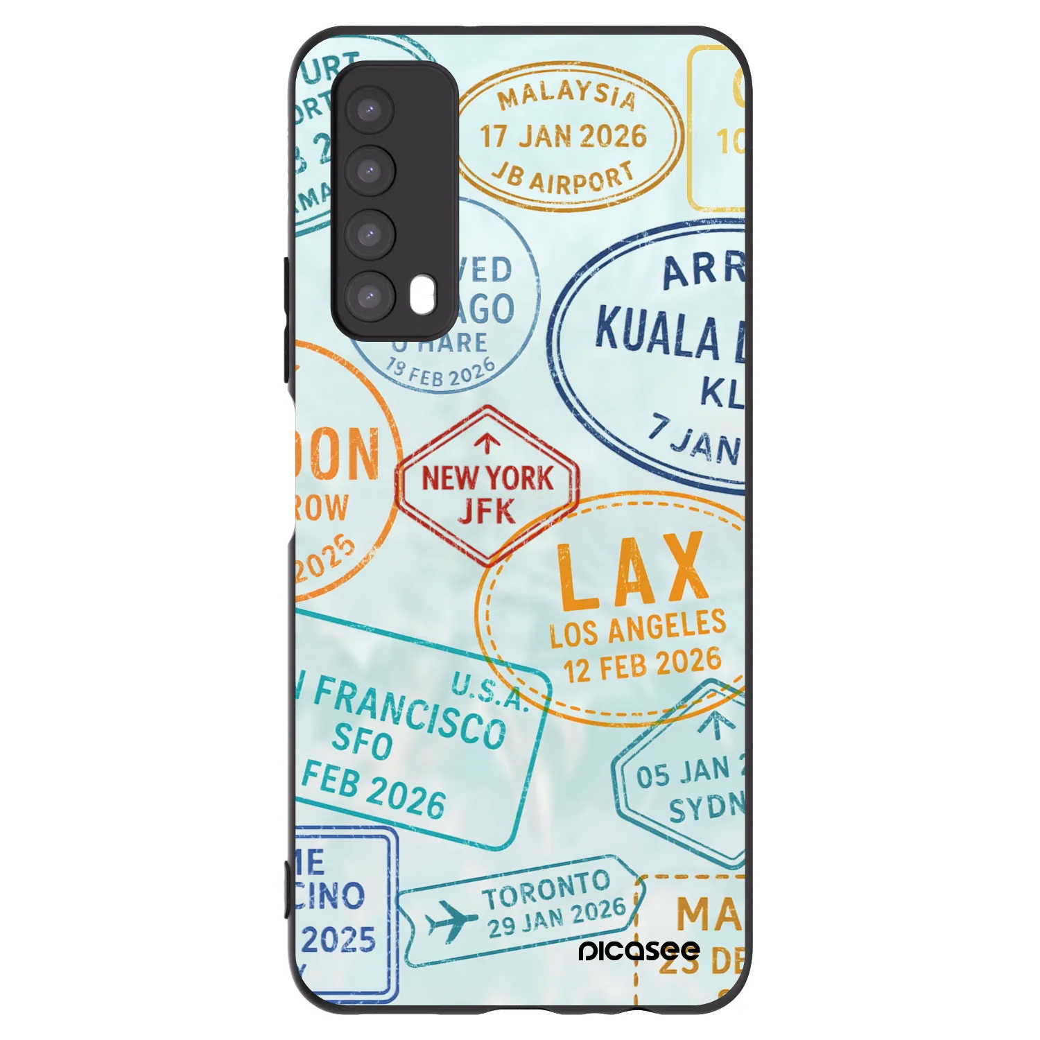 Picasee crna silikonska maskica za Huawei P Smart 2021 - PASSPORT EDITION