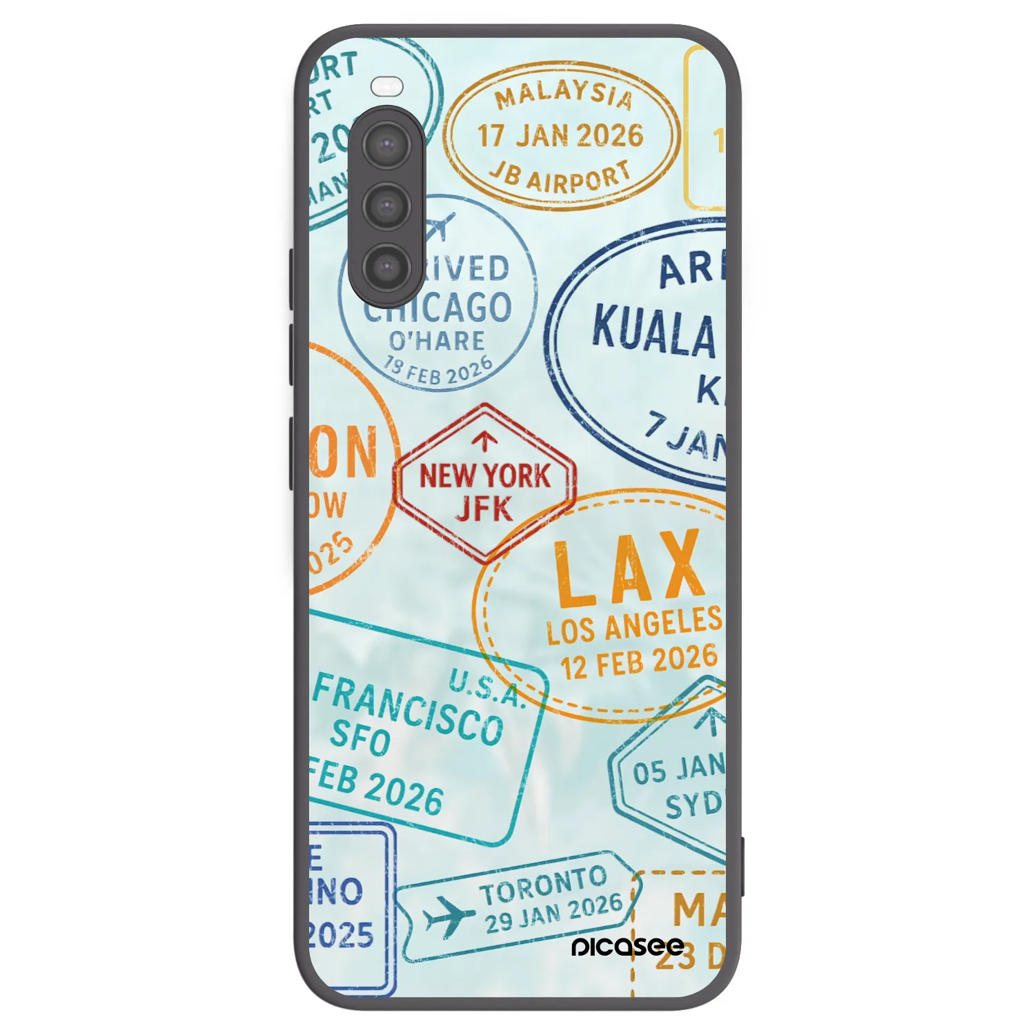 Picasee crna silikonska maskica za Sony Xperia 10 II - PASSPORT EDITION