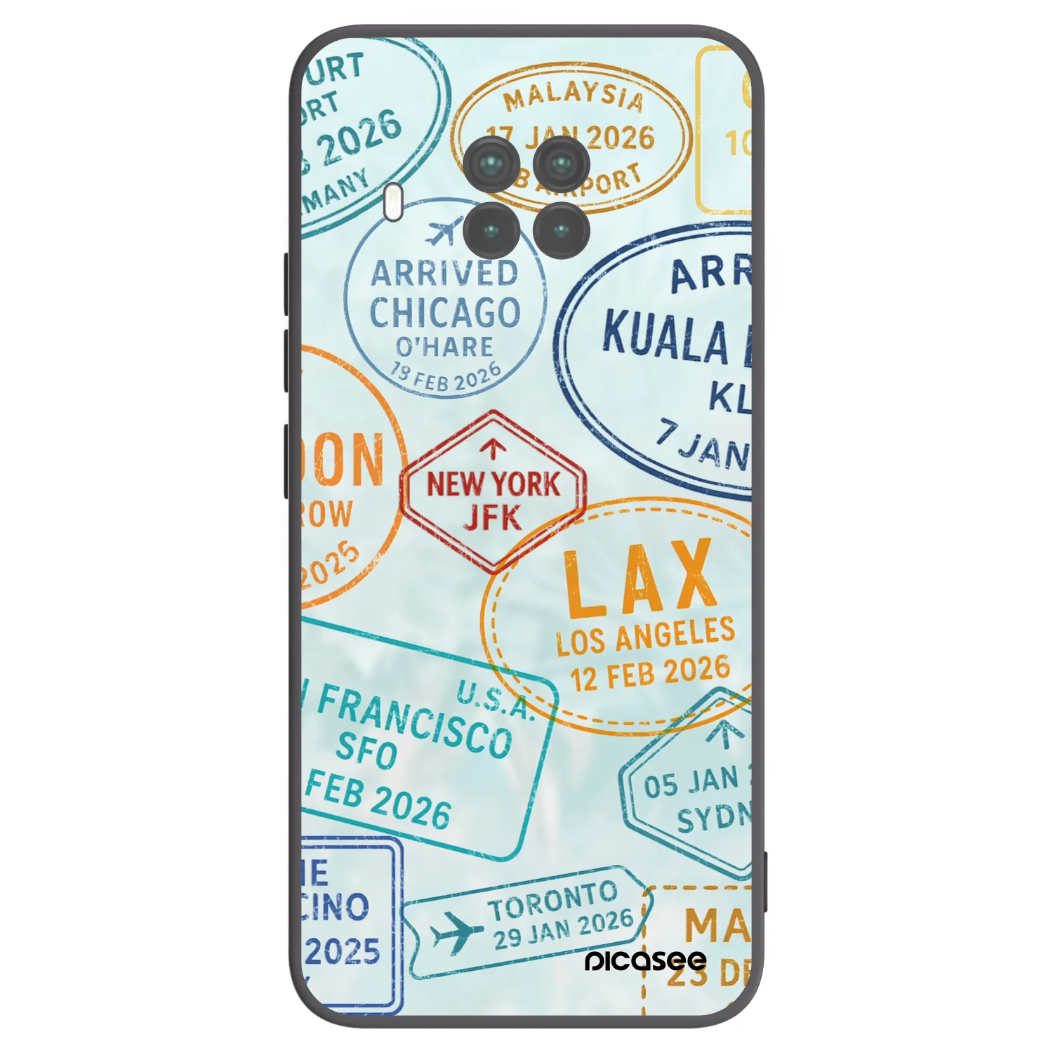 Picasee crna silikonska maskica za Xiaomi Mi 10T Lite - PASSPORT EDITION