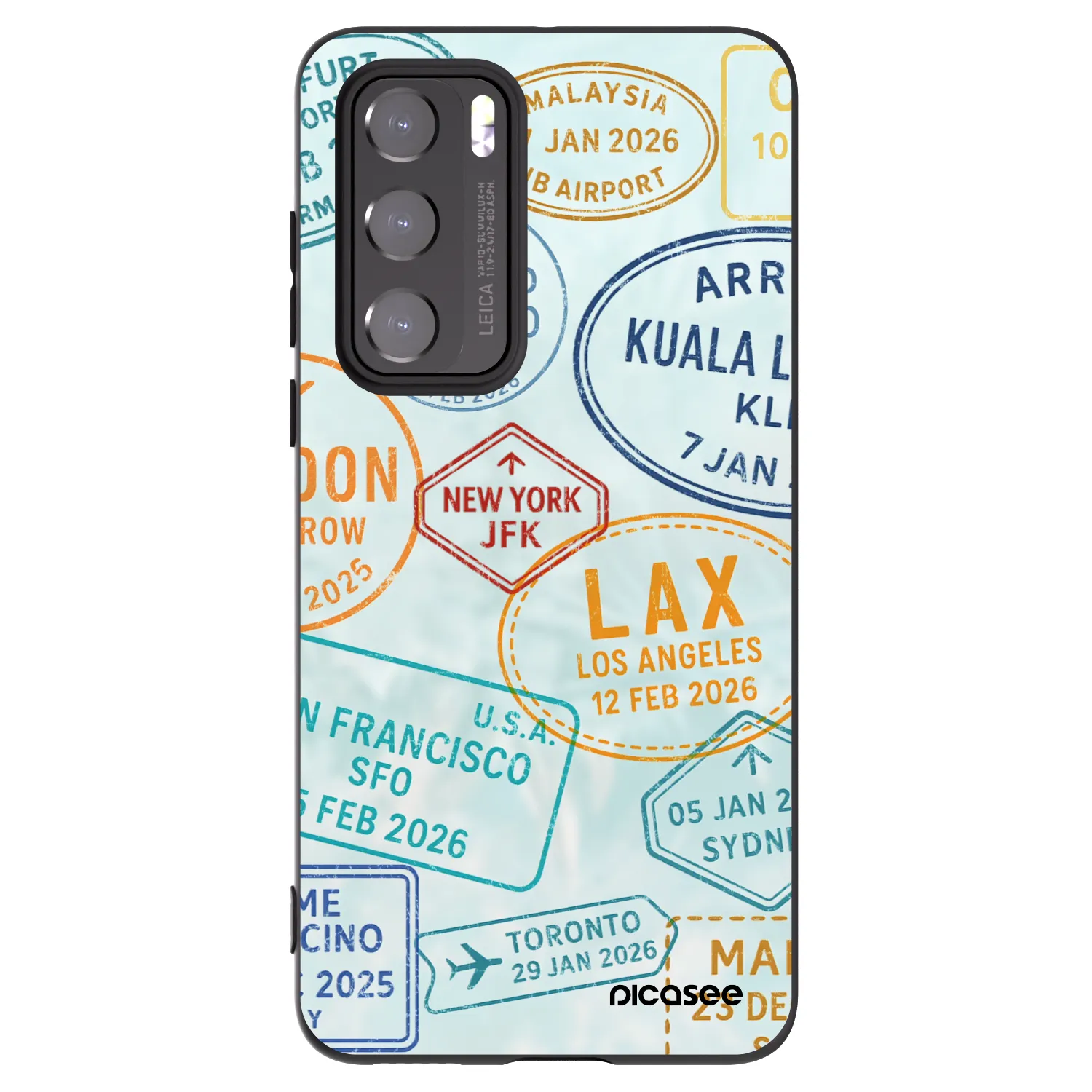 Picasee crna silikonska maskica za Huawei P40 - PASSPORT EDITION