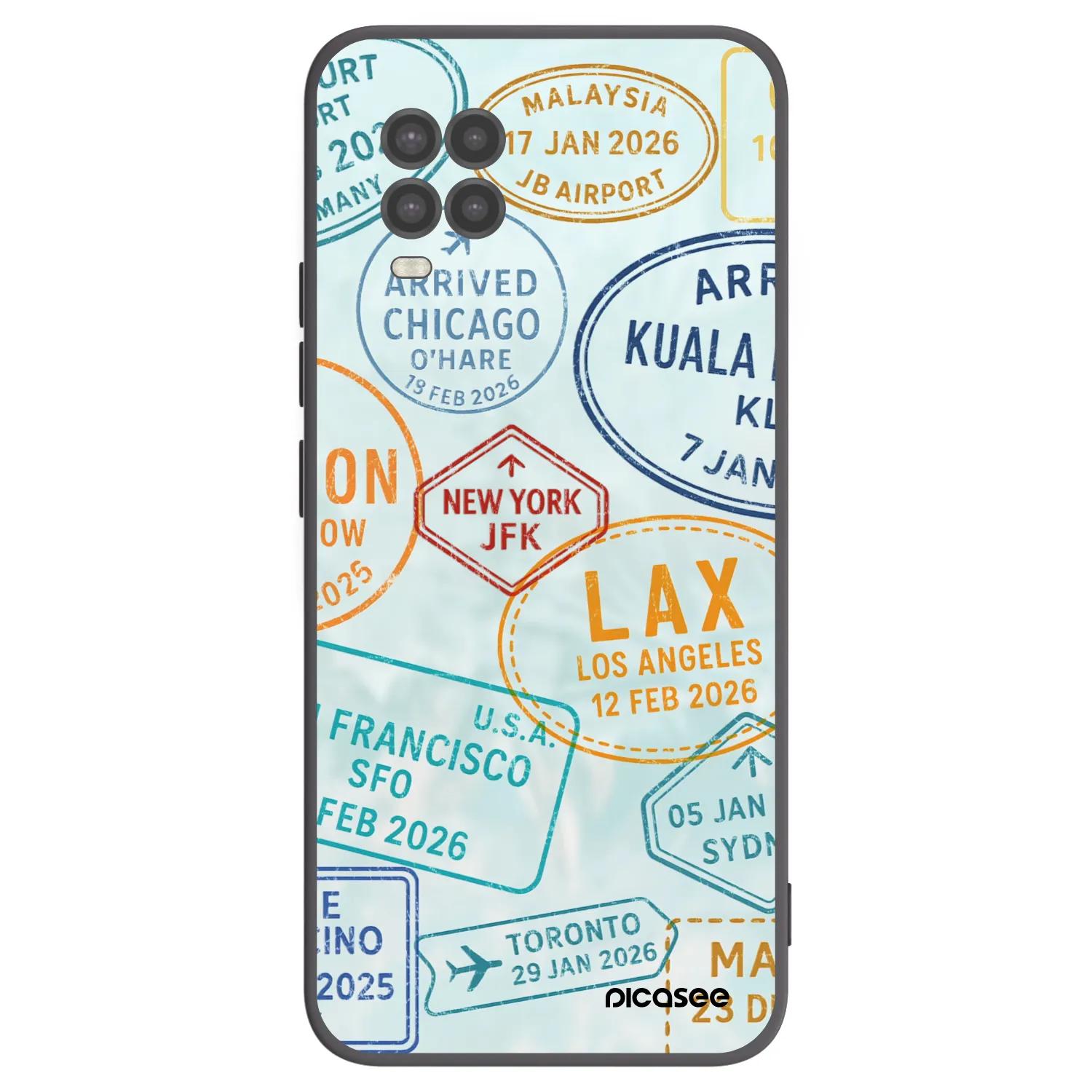 Picasee crna silikonska maskica za Xiaomi Mi 10 Lite - PASSPORT EDITION