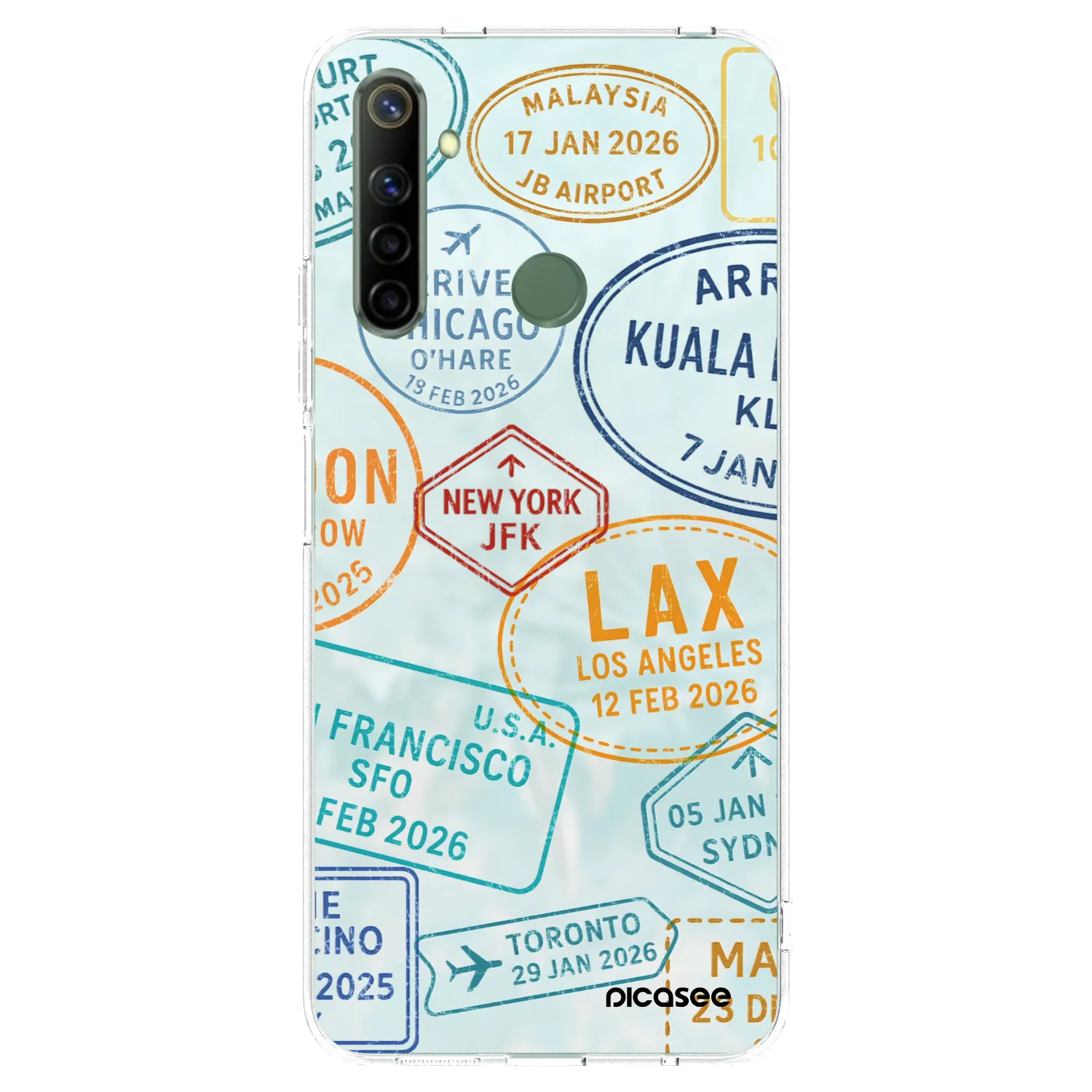Picasee silikonska prozirna maskica za Realme 6i - PASSPORT EDITION