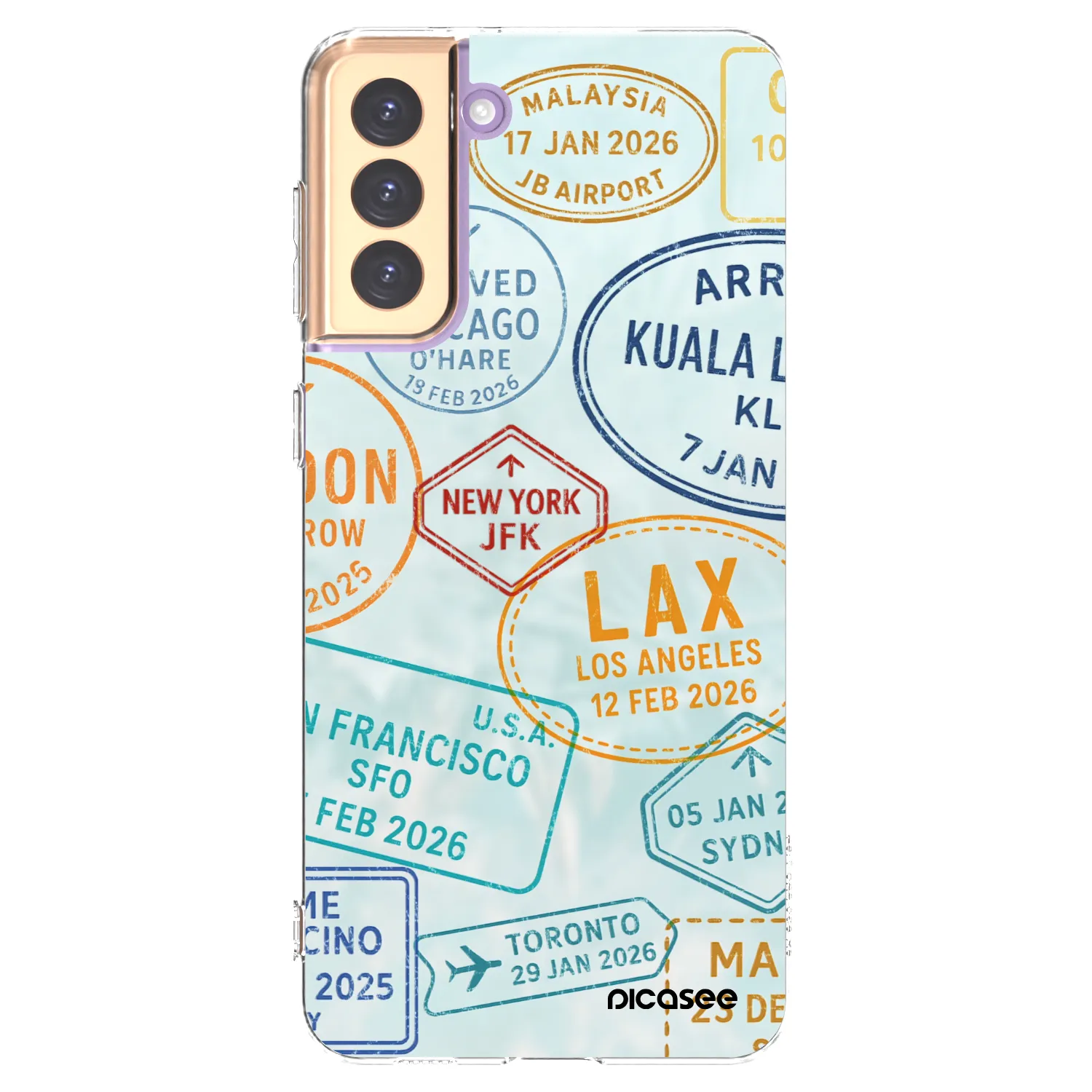 Picasee silikonska prozirna maskica za Samsung Galaxy S21+ 5G G996F - PASSPORT EDITION