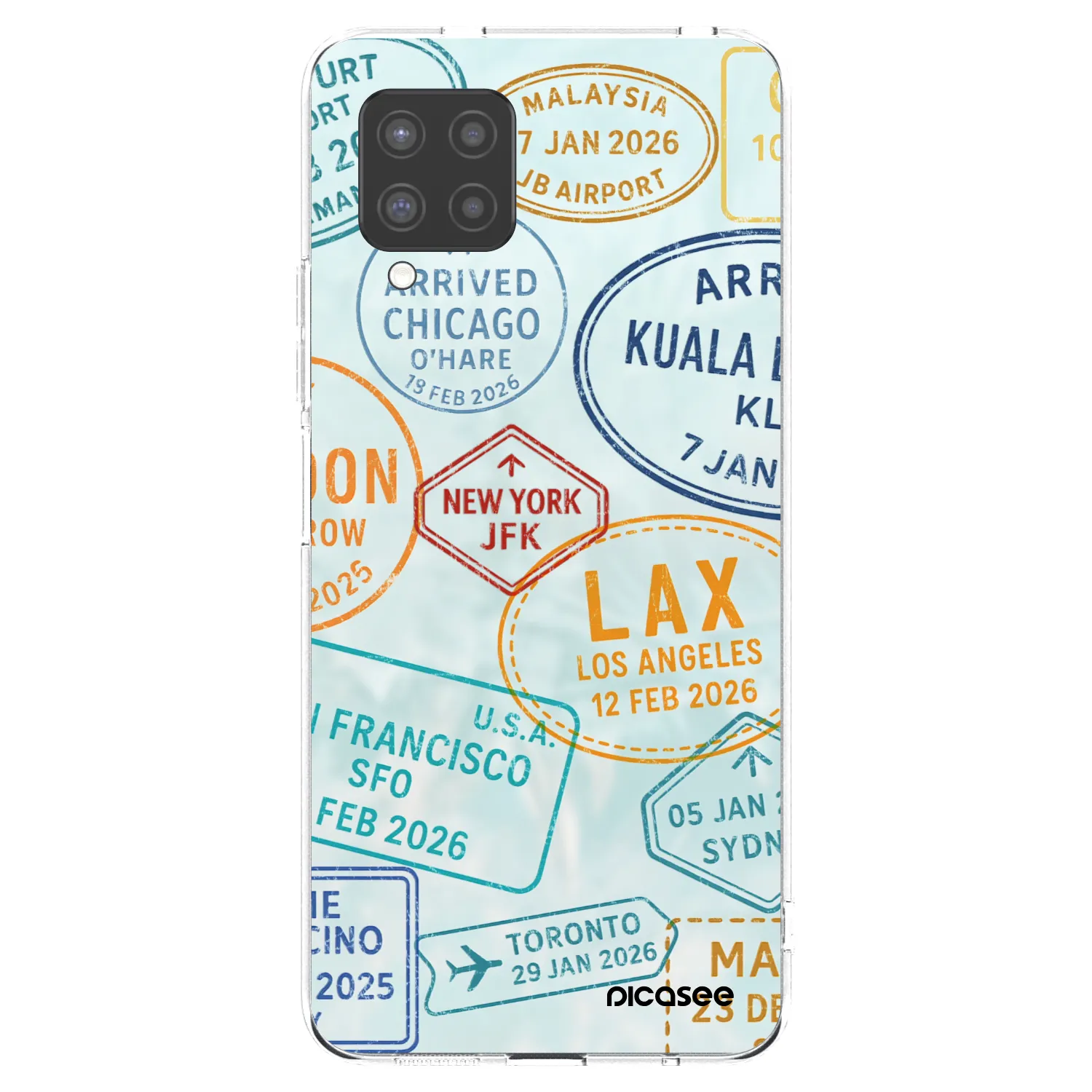 Picasee silikonska prozirna maskica za Samsung Galaxy A42 A426B - PASSPORT EDITION