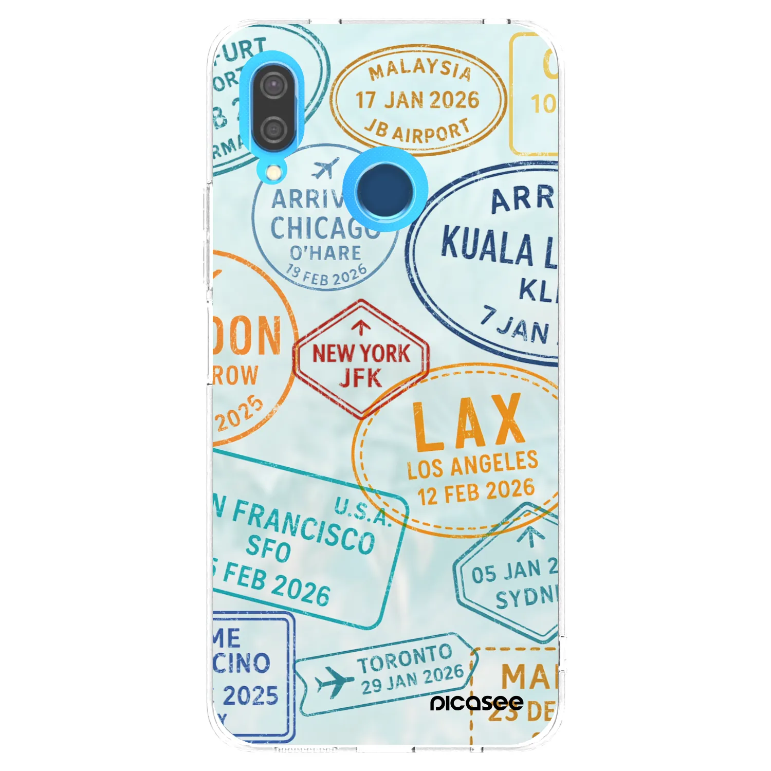 Picasee silikonska prozirna maskica za Huawei P20 Lite - PASSPORT EDITION