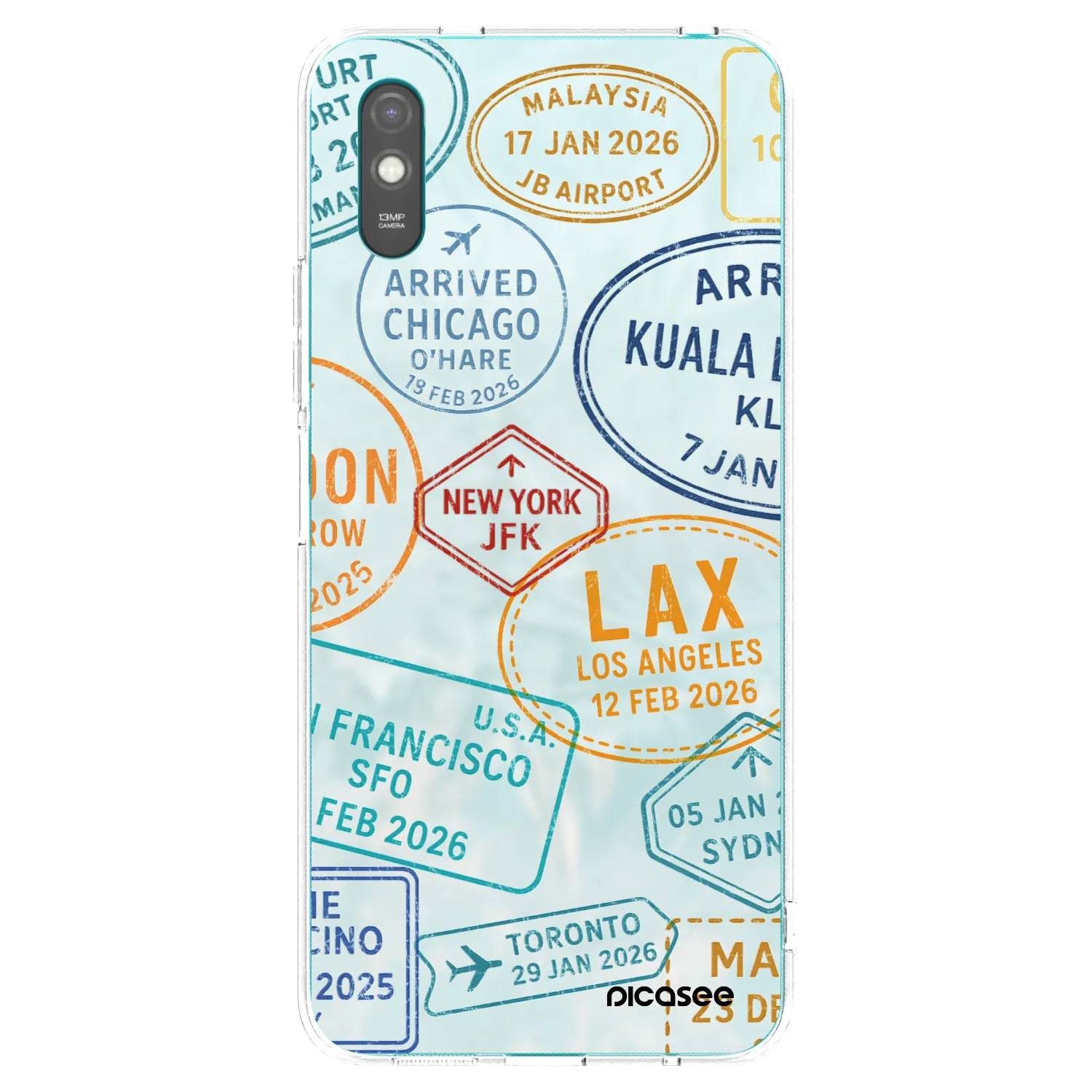 Picasee silikonska prozirna maskica za Xiaomi Redmi 9AT - PASSPORT EDITION