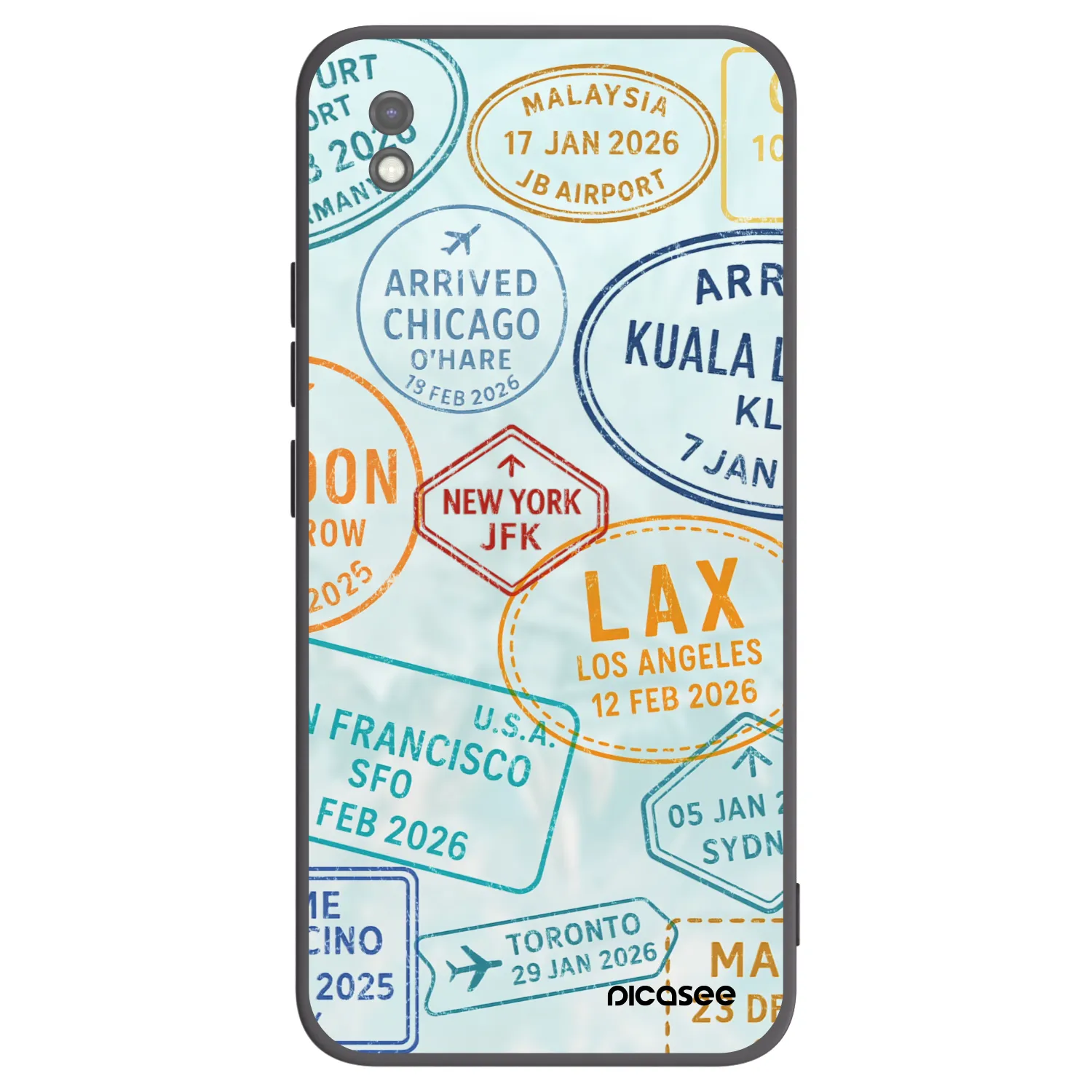 Picasee crna silikonska maskica za Xiaomi Redmi 9AT - PASSPORT EDITION
