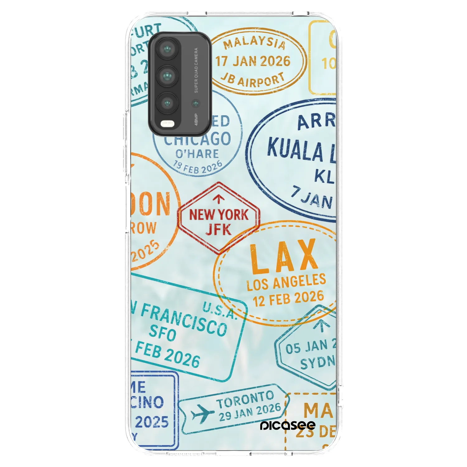 Picasee crna silikonska maskica za Xiaomi Redmi 9T - PASSPORT EDITION