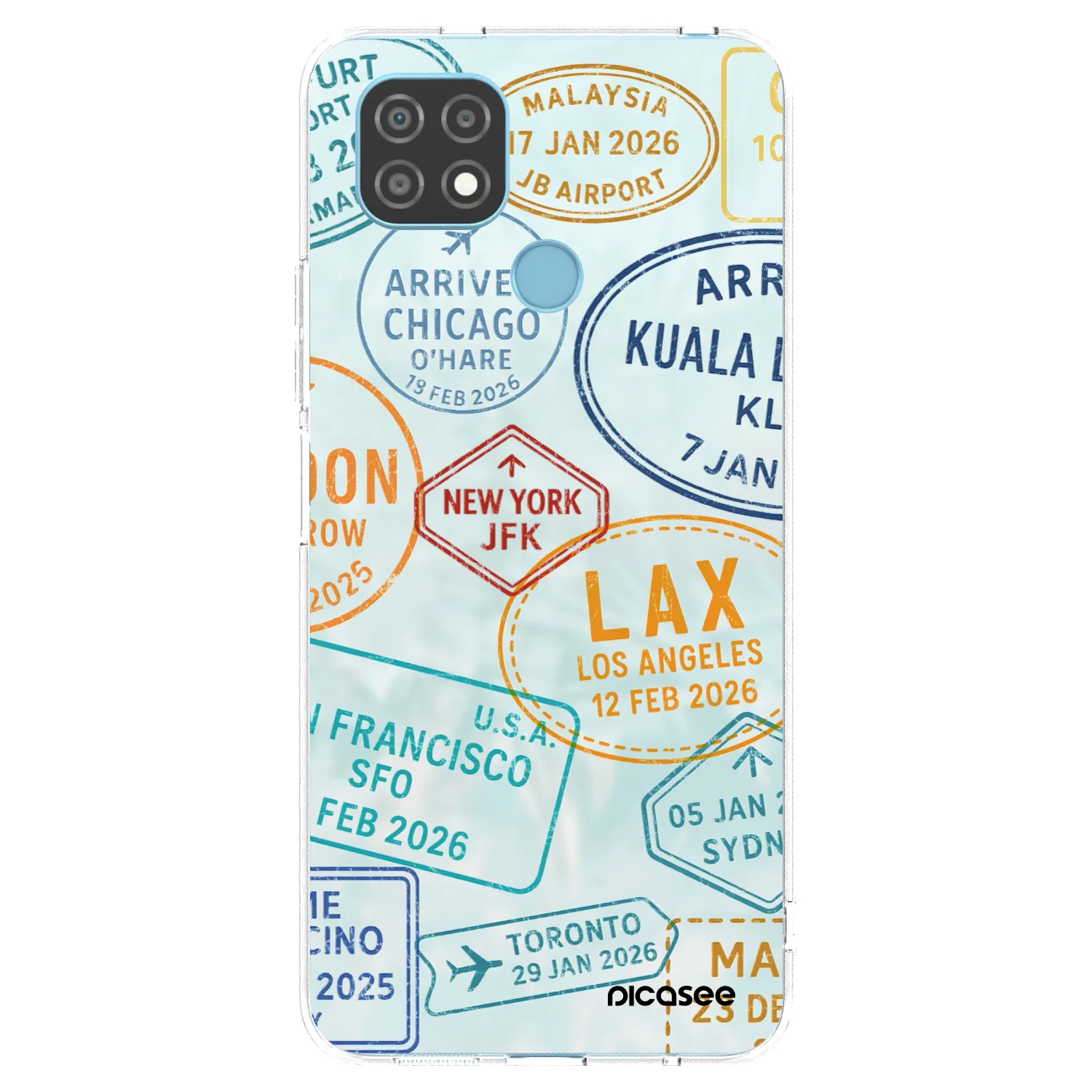 Picasee silikonska prozirna maskica za Realme C21 - PASSPORT EDITION