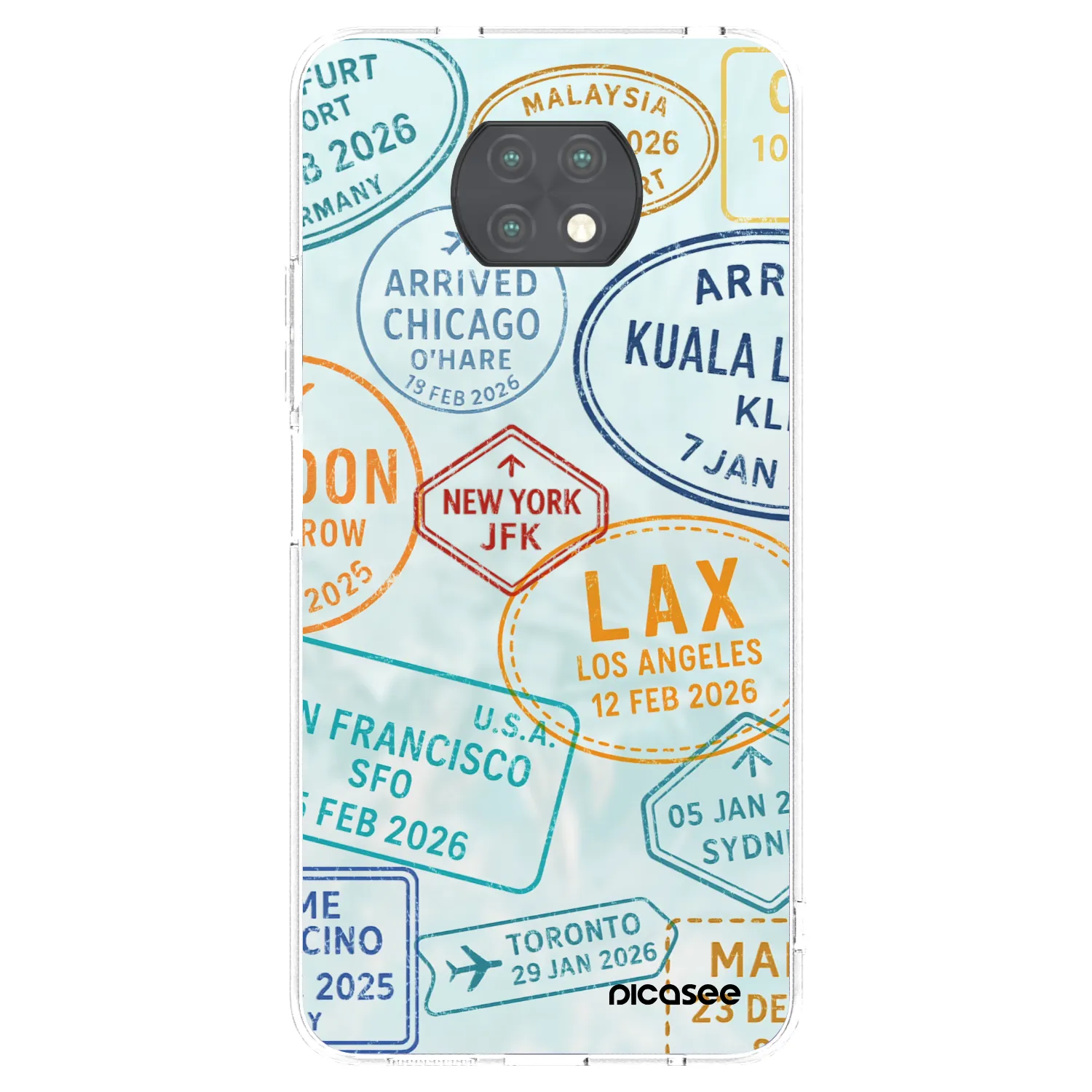 Picasee silikonska prozirna maskica za Xiaomi Redmi Note 9T - PASSPORT EDITION