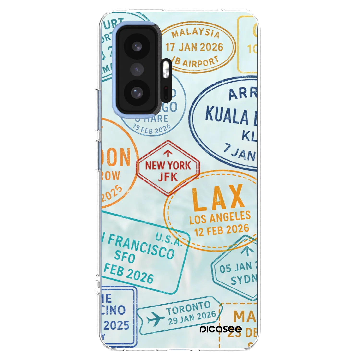 Picasee silikonska prozirna maskica za Xiaomi 11T Pro - PASSPORT EDITION