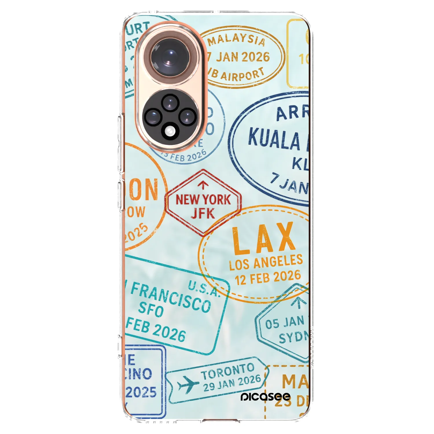 Picasee silikonska prozirna maskica za Honor 50 5G - PASSPORT EDITION