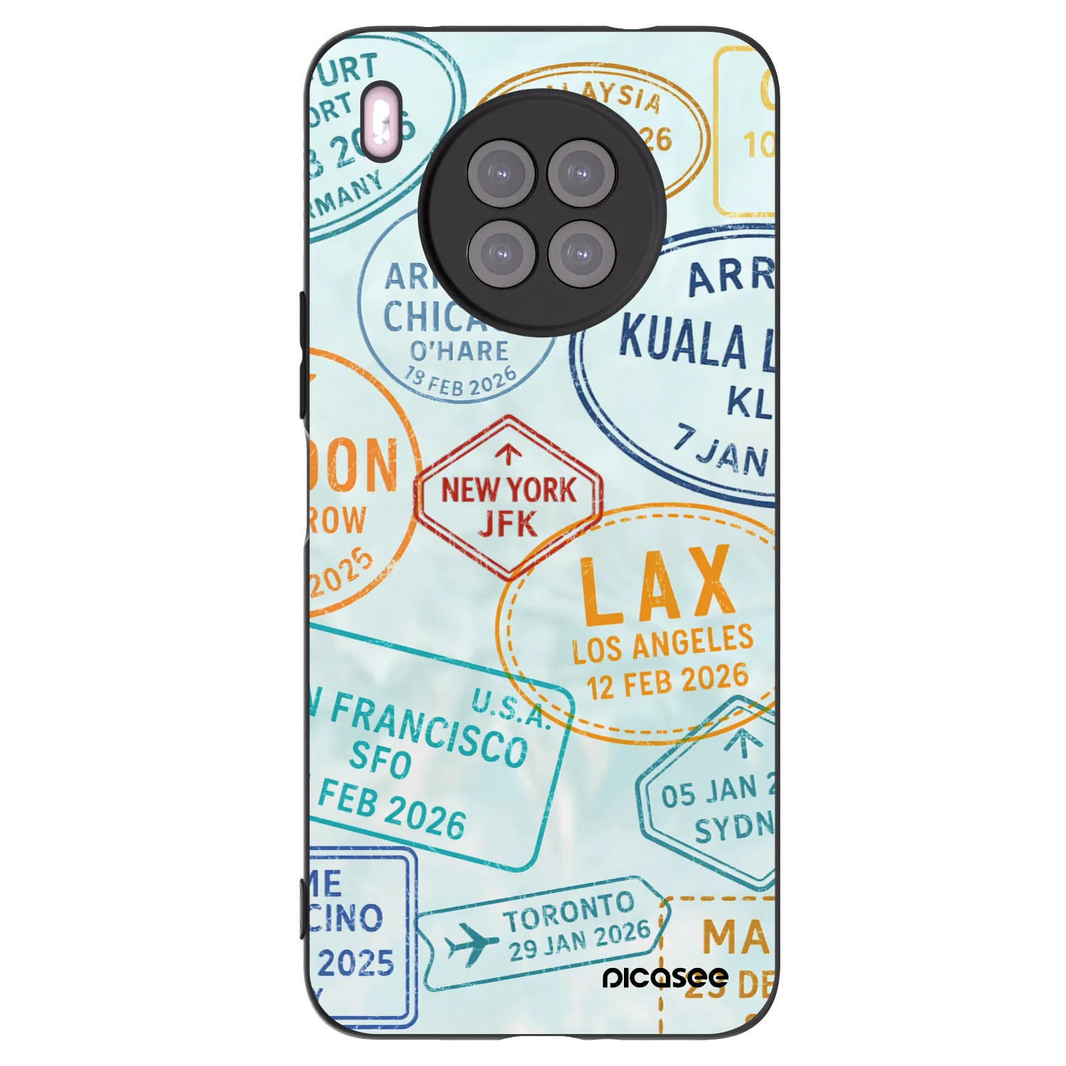 Picasee crna silikonska maskica za Huawei Nova 8i - PASSPORT EDITION