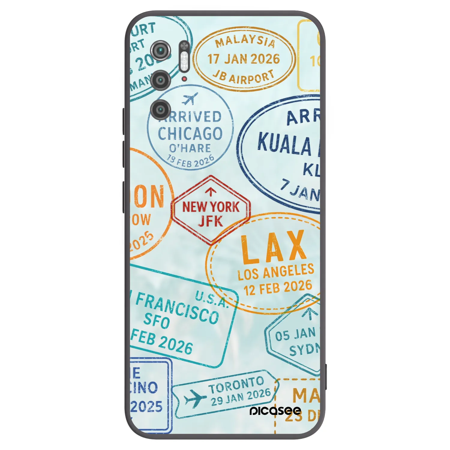Picasee crna silikonska maskica za Xiaomi Poco M3 Pro 5G - PASSPORT EDITION