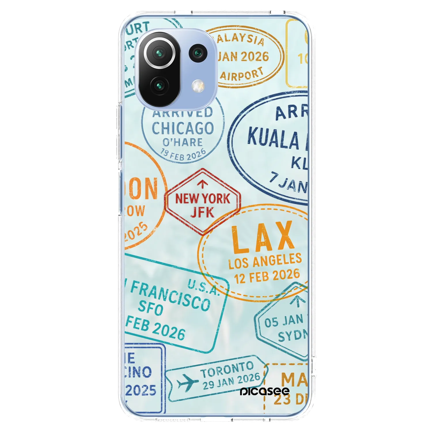 Picasee silikonska prozirna maskica za Xiaomi 11 Lite 5G NE - PASSPORT EDITION