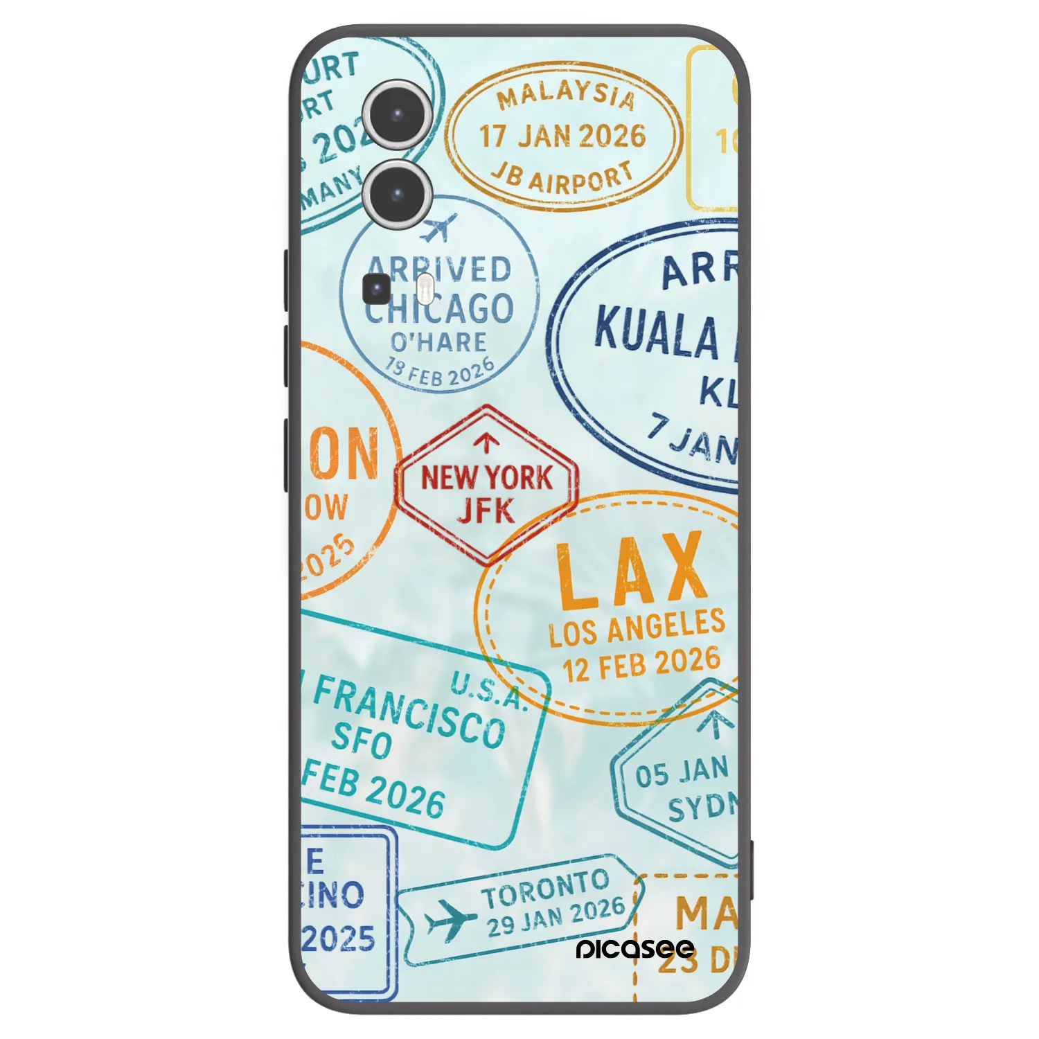 Picasee crna silikonska maskica za Vivo Y72 5G - PASSPORT EDITION
